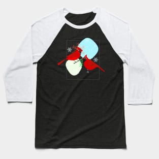 Winter Abstract Art Baseball T-Shirt